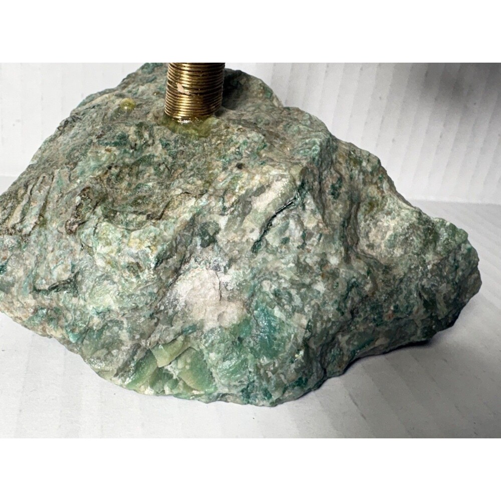 Vtg Handcrafted Aventurine Stone Gem Tree 7” Tall Budd Stone (African Jade) Base - Picture 8 of 11
